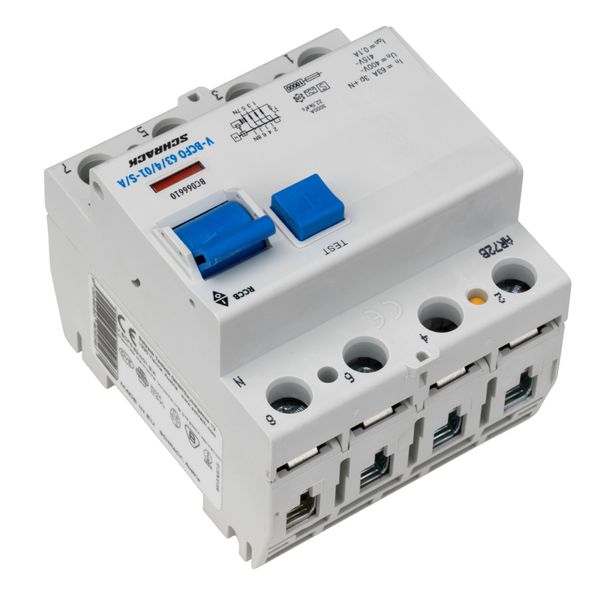 Residual current circuit breaker 63A, 4-p,100mA,type S, A, V image 4