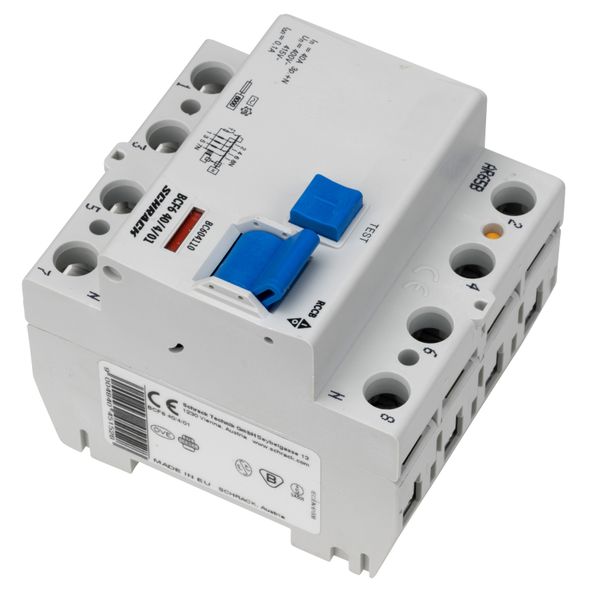 Residual current circuit breaker 40A, 4-p,100mA,type AC,6kA image 3