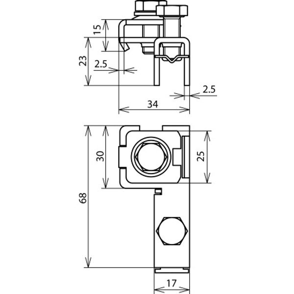 Grip holder f. contin. tensioning strap 25x0.3mm w. termial f. Rd 6-8/ image 2