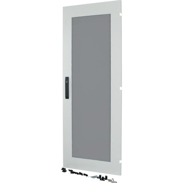 Section wide door, glass window, HxW=1625x592mm, IP55, grey image 4