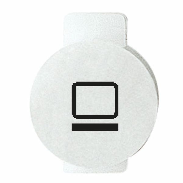 LENS WITH ILLUMINATED SYMBOL FOR COMMAND DEVICES - MONITOR/TV - SYSTEM WHITE image 2
