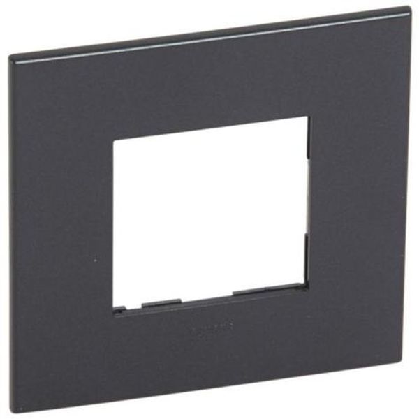 Plate Arteor - French/German std - square - 2 modules - graphite image 1