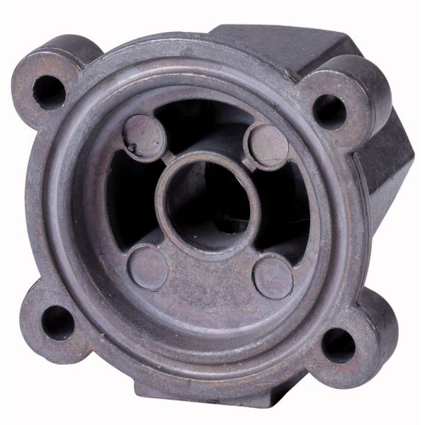 Pressure pipe flange, 1/2 inch, +pressure gauge connection image 1