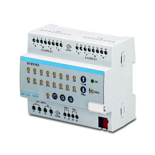 6197/43 DALI Light Controller, 8-fold, Manual Operation, MDRC, BJE image 1
