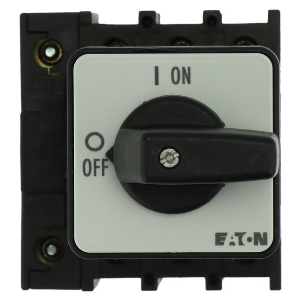 On-Off switch, P1, 40 A, centre mounting, 3 pole + N, with black thumb grip and front plate image 11