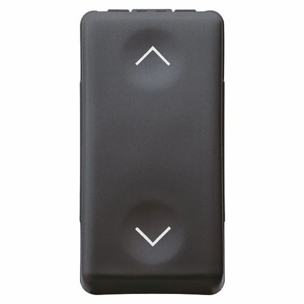 PUSH-BUTTON 1P 250V ac - NO+NO 10A - WITH INTERLOCK - SYMBOL UP AND DOWN - 1 MODULE - SYSTEM BLACK image 2