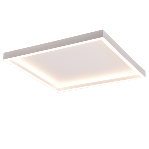 Rotonda LED ceiling lamp square matt white image 1