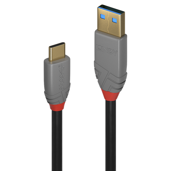 2m USB 3.2 Type A to C Cable, 10Gbps, Anthra Line USB Type A Male to C Male image 1