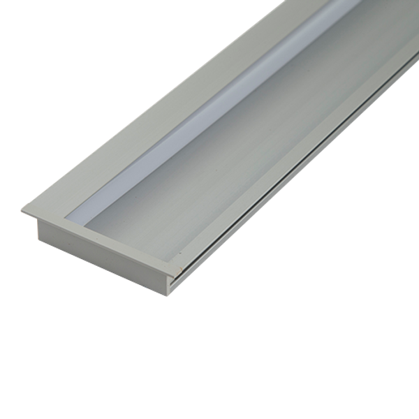 2m Wall Recessed Profile 10x10mm IP20 Silver image 3