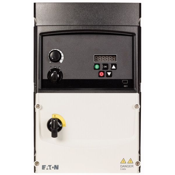 Variable frequency drive, 400 V AC, 3-phase, 30 A, 15 kW, IP66/NEMA 4X, Radio interference suppression filter, Brake chopper, 7-digital display assemb image 1