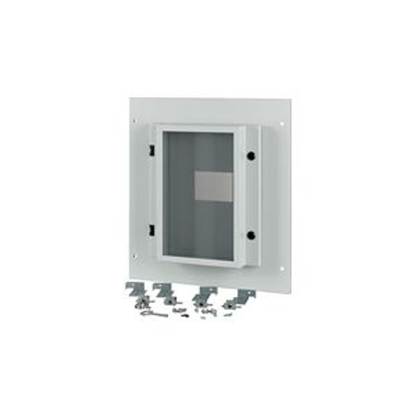 Front plate, NZM4, 3p, fixed with mechanical interlock, W=600mm, IP55, grey image 4