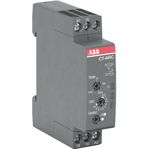 CT-ARC.12 Time relay, Dual function 1c/o, 24-48VDC/24-240VAC, w/o aux.supply image 1