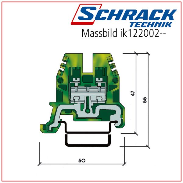 Earth conductor terminal TEO.2, green/yellow, 2.5 mmý image 2