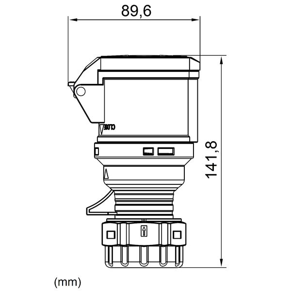 CEE-Coupling, 5-pole, 16A, 400V, IP44 image 3