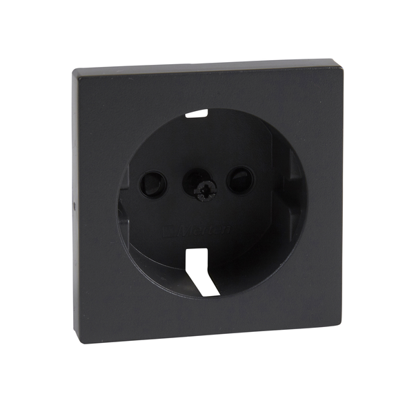 Central plate for SCHUKO socket-outlet insert, shutter, anthracite, System M image 5