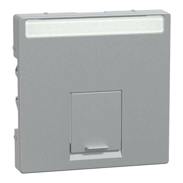 Central plate 1-gang for Schneider Electric RJ45-Connector, aluminium, System M image 3