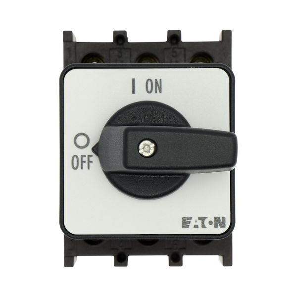 On-Off switch, P1, 25 A, flush mounting, 3 pole, with black thumb grip and front plate image 30