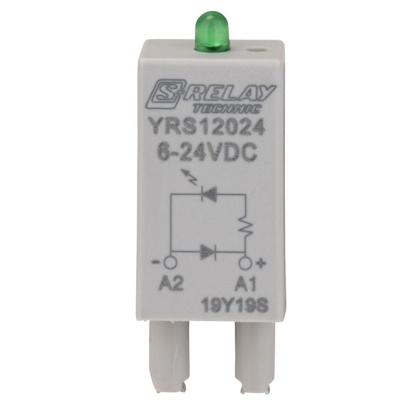 LED+PD module green 6-24VDC A1+ for S-Relay socket image 1