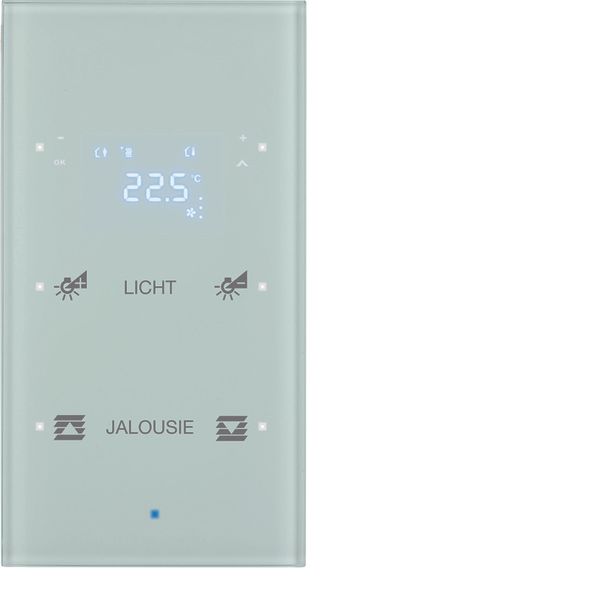 KNX glass sensor 2g thermostat, display, intg bus coupl. ,KNX-TS senso image 1