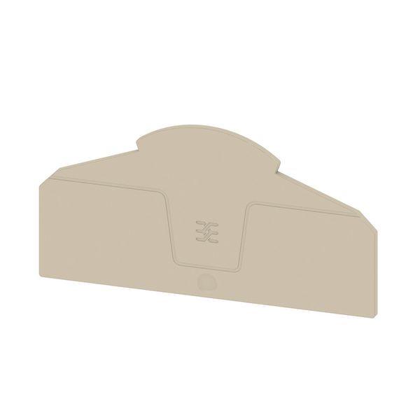 End plate (terminals), 100 mm x 2.1 mm, dark beige image 1