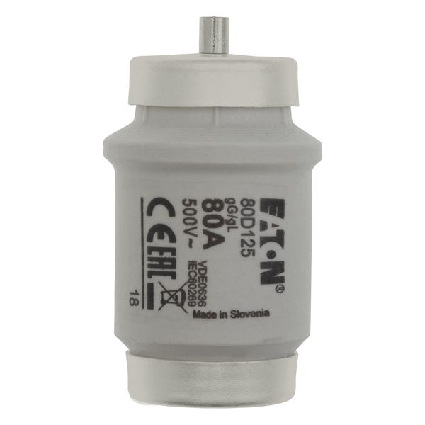 Fuse-link, LV, 80 A, AC 500 V, D4, gL/gG, IEC, time-delay image 19