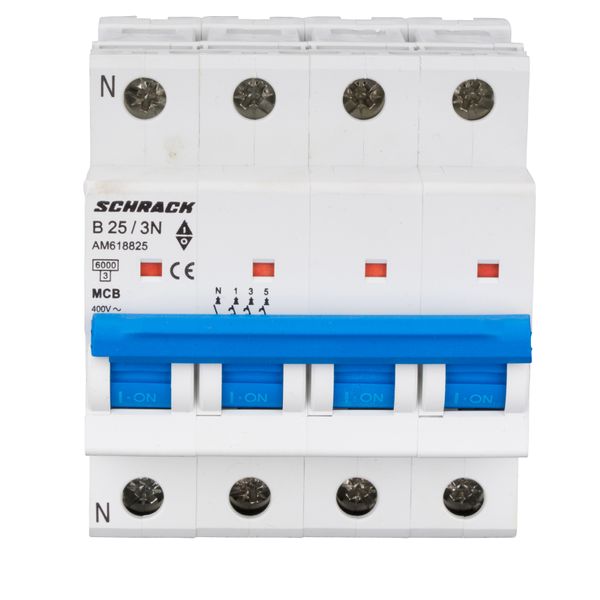 Miniature Circuit Breaker (MCB) AMPARO 6kA, B 25A, 3+N image 4