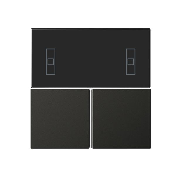 Push button KNX Cover kit, complete, anthr. image 3