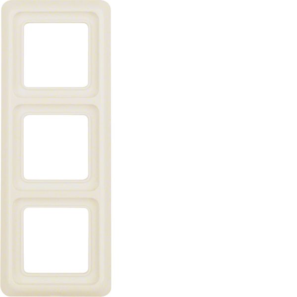 Frame 3gang, sealing, splash-proteced flush-mtd IP44, white glossy image 1