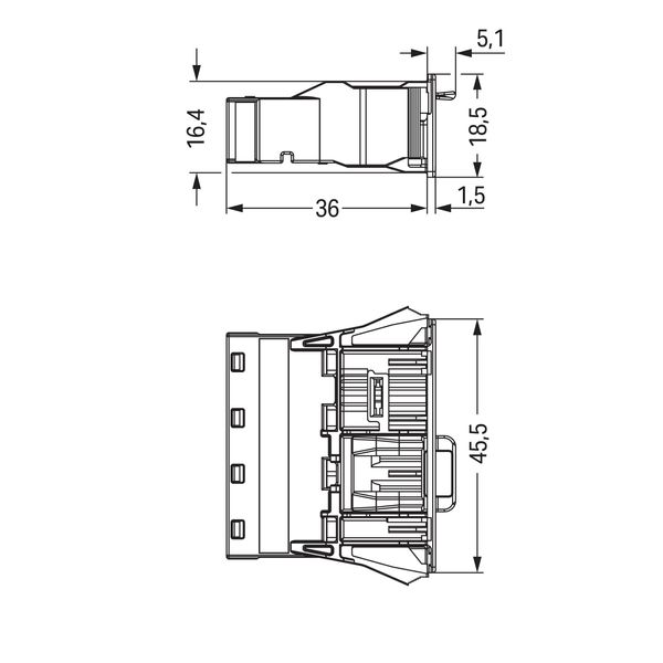 Snap-in plug 4-pole Cod. A white image 7