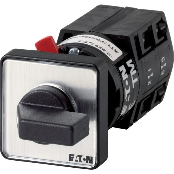 Step switches, TM, 10 A, center mounting, Contacts: 4, with black thumb grip and front plate image 3