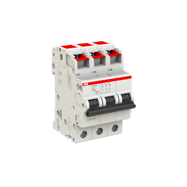 S203S-C8 Miniature Circuit Breaker - 3P - C - 8 A image 2