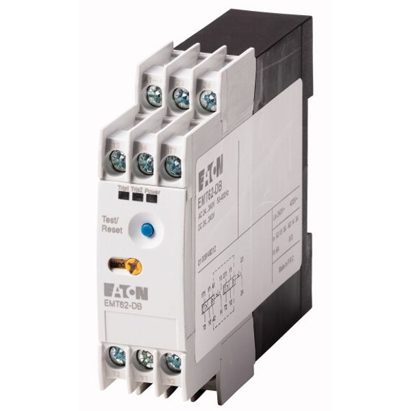 Thermistor overload relays for machine protection, 2 N/O, 24 - 240 V 50 - 400 Hz, 24 - 240 V DC, with reclosing lockout, with 2 sensor circuits image 1