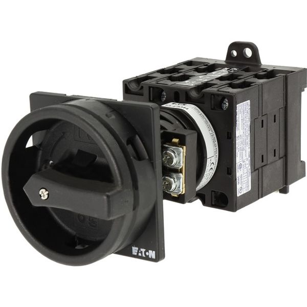 Main switch, T3, 32 A, rear mounting, 4 contact unit(s), 8-pole, STOP function, With black rotary handle and locking ring, Lockable in the 0 (Off) pos image 4