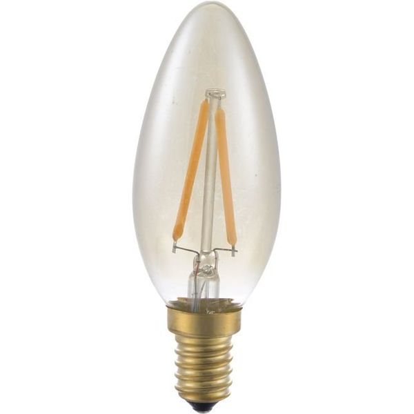 LED E14 Fila Candle C35x100 230V 100Lm 2W 922 AC Gold Dim image 2