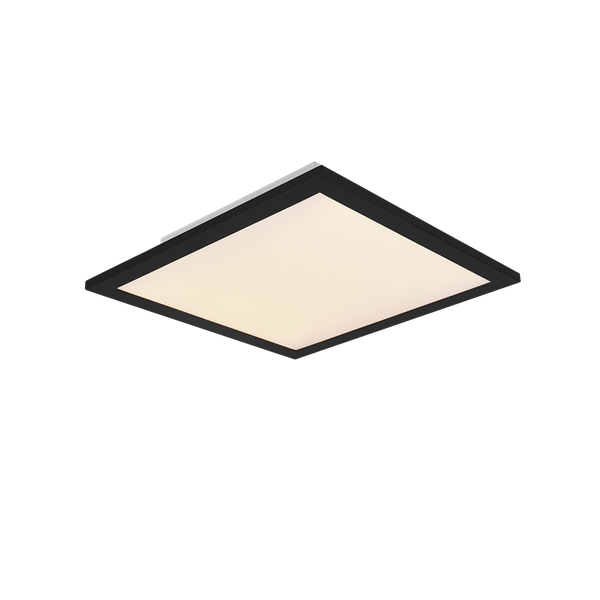 Alpha LED ceiling lamp 30x30 cm matt black image 1