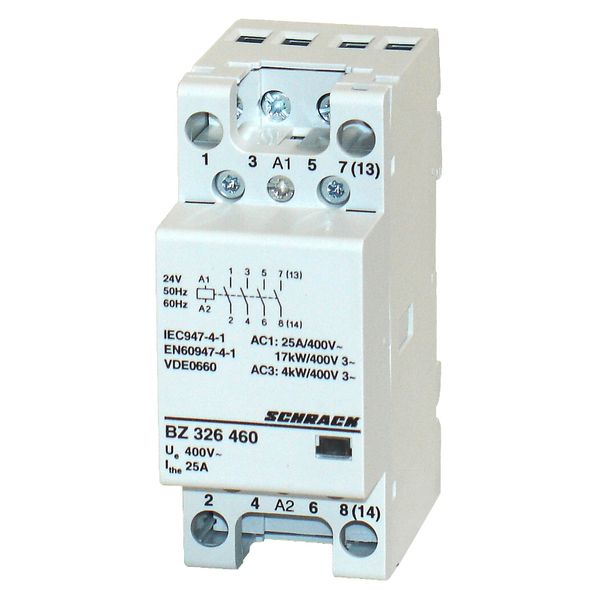 Modular contactor 25A, 4 NO, 24VAC, 2MW image 1