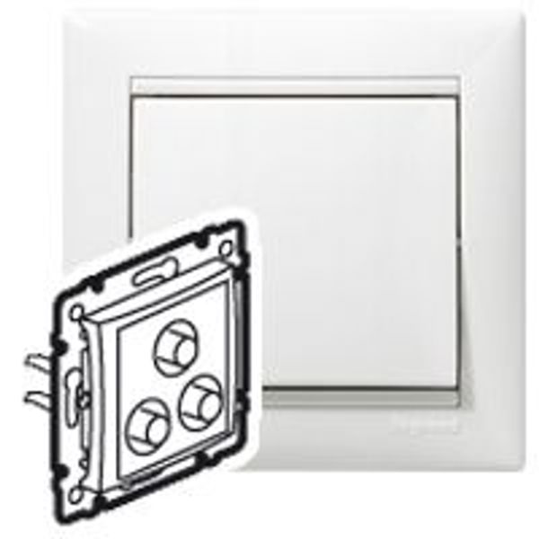 Triple RCA socket Valena white image 1