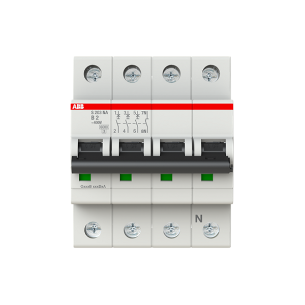 S203-D3NA Miniature Circuit Breaker - 3+NP - D - 3 A image 3