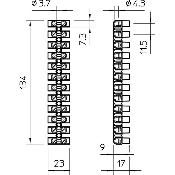 76 CE WS/EKL 2 S Terminal strip  10,0mm² image 2