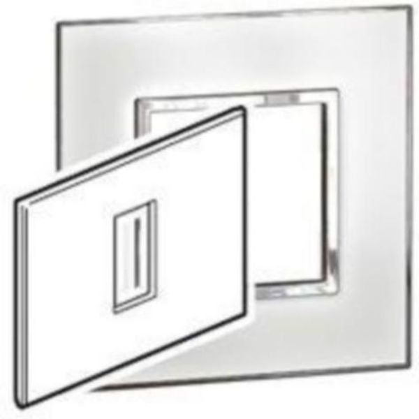 Arteor™ - Plate - Italian / US standard - square - 1 module - Mirror White image 1