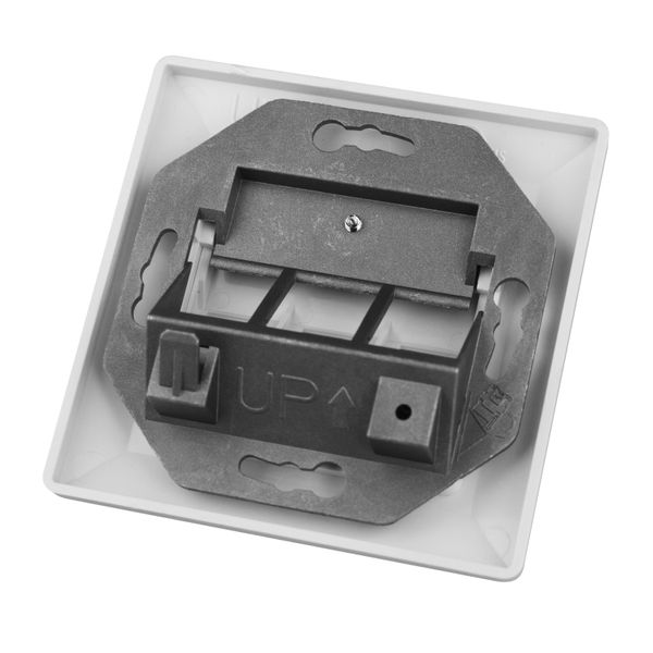 Outlet empty 3 modules (SFA)(SFB), 80x80mm, angled, RAL9010 image 4