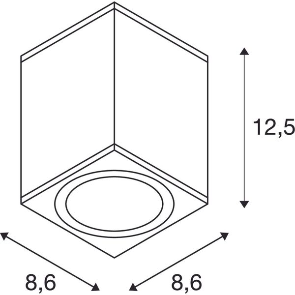 ENOLA S SQ 9W 3000/4000K 230V LED IP65 anthracite image 2