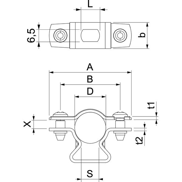 ASL 733 17 A4 Distance saddle with slot 14-17mm image 2