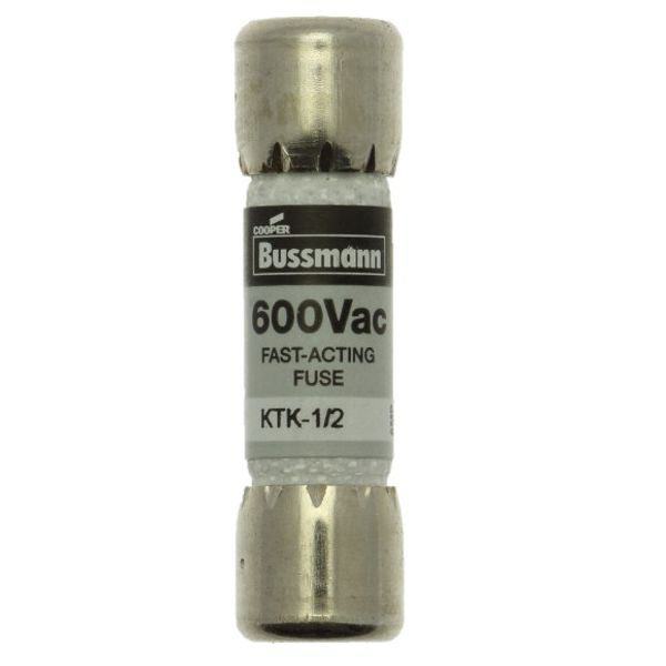 Fuse-link, low voltage, 0.5 A, AC 600 V, 10 x 38 mm, supplemental, UL, CSA, fast-acting image 2