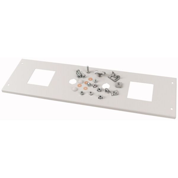 Front cover, +mounting kit, for meter 2x96, 2S, HxW=200 B=600mm, grey image 1
