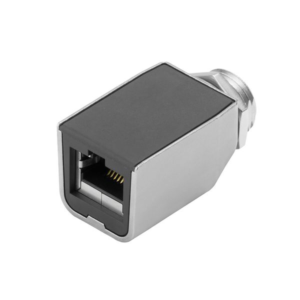 RJ45 plug adapter, IP67, Connection 1: RJ45, Connection 2: M12, Shield image 1