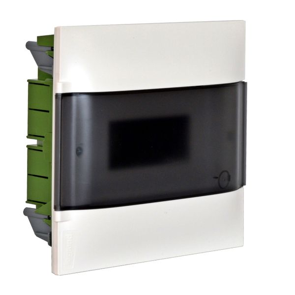 LEGRAND 1X12M FLUSH CABINET SMOKED DOOR E+N TERMINAL BLOCK FOR DRY WALL image 1