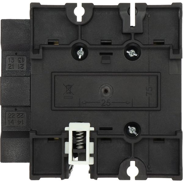 Main switch, P3, 63 A, rear mounting, 3 pole, 1 N/O, 1 N/C, STOP function, with black rotary handle and lock ring (K series), Lockable in the 0 (Off) image 13