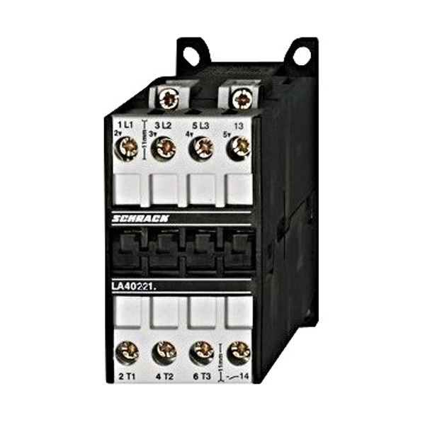 Contactor, 11kW, 24VDC, 3NO main, 1NO auxliliary contact image 1