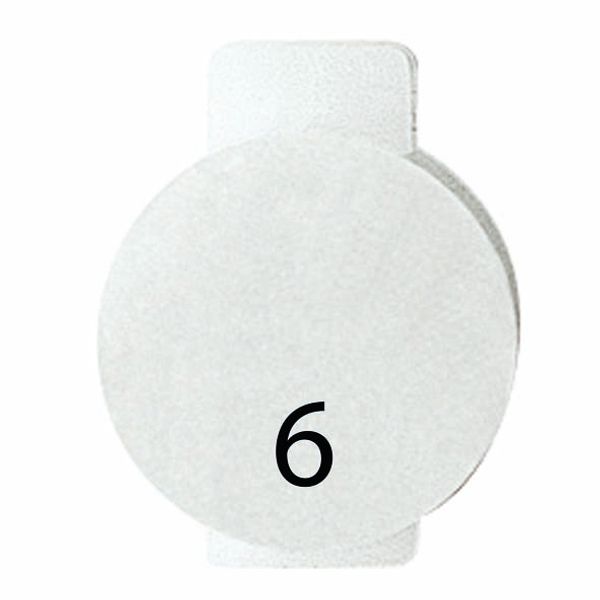 LENS WITH ILLUMINATED SYMBOL FOR COMMAND DEVICES - SIX - SYMBOL 6 - SYSTEM WHITE image 2